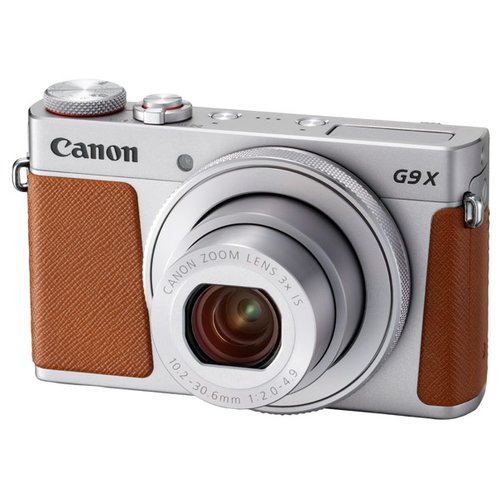 Фотоаппарат Canon PowerShot G9 X Mark II серебристый  коричневый