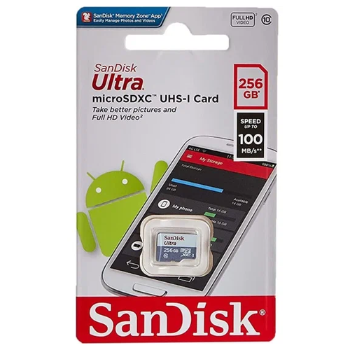 Карта памяти microSDXC Sandisk 256Gb Ultra class 10 UHS1