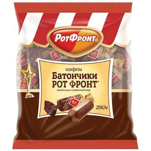 Конфеты РотФронт Батончики шоколадносливочный вкус, 250 г х 10 шт