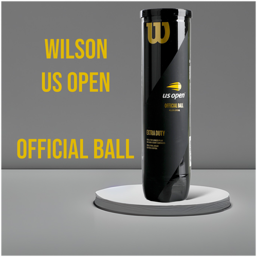 Теннисные Мячи Wilson US Open Extra Duty  Мяч для большого тенниса и сквоша желтый 4шт.