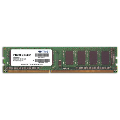 Оперативная память Patriot Memory SL 8GB DDR3 1333MHz DIMM 240pin CL9 PSD38G13332