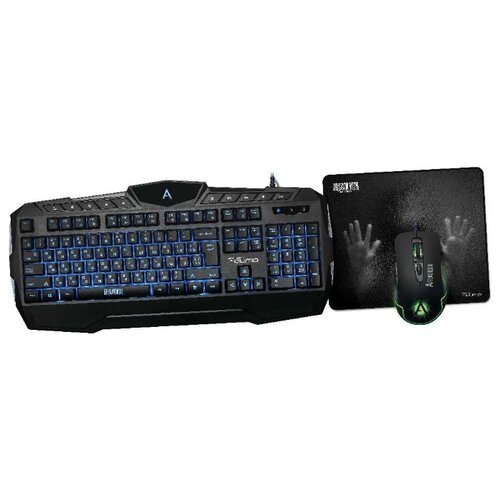 Игровой комплект Qumo Dragon War Aftershock клавиатура K52  мышь M68  коврик для PC