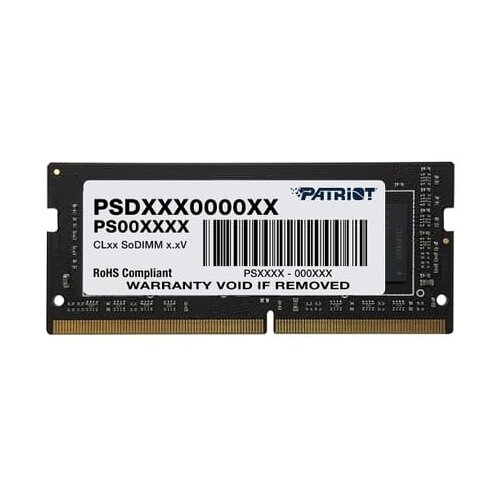 Оперативная память Patriot Memory SL 4GB DDR4 2666MHz SODIMM 260pin CL19 PSD44G266681S