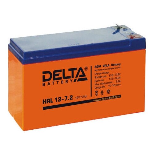 Батарея Delta HRL 1272 12V 72Ah Battery replacement APC rbc2 rbc5 rbc12 rbc22 rbc32 151мм94мм65м