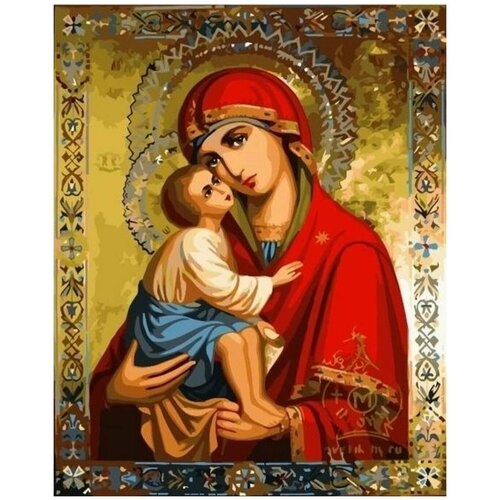 Картина по номерам Дева Мария холст на подрамнике 40х50 см