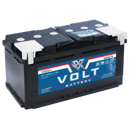 Автомобильный аккумулятор VOLT CLASSIC 6СТ1001 прямая полярность ёмкость 100 Ач