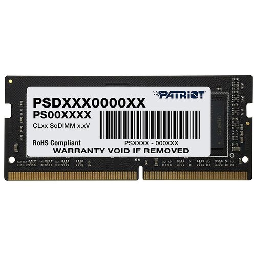 Оперативная память Patriot Memory SL 8GB DDR4 2666MHz SODIMM 260pin CL19 PSD48G266681S