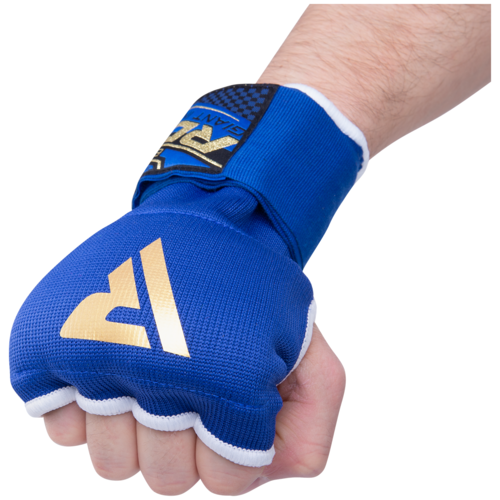 Внутренние гелевые перчатки с ремнями на запястьях синие