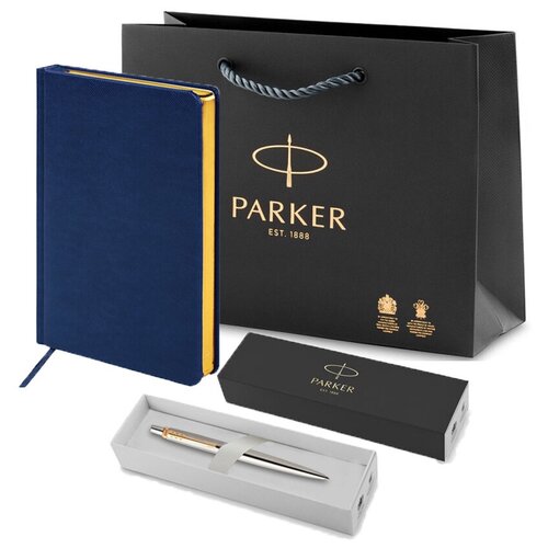 Шариковая ручка Parker Jotter Essential оригинал и ежедневник А5, фирменный пакет Паркер в подарок
