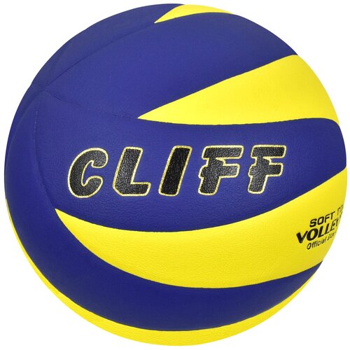 Мяч волейбольный CLIFF РК1016, 5 размер, PU, желтосиний