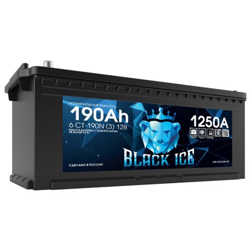 Грузовой аккумулятор BLACK ICE 6СТ1903 ёмкость 190 Ач европейская полярность 3  BI19031