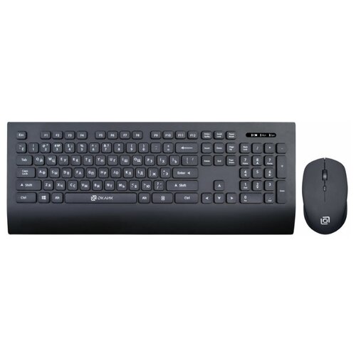 Клавиатура  мышь Oklick 222M клав черный мышь черный USB беспроводная slim Multimedia