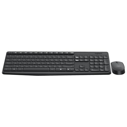 Клавиатура и мышь Logitech MK235 Wireless Keyboard and Mouse Black USB