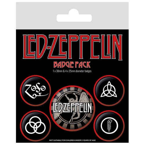 Набор значков Led Zeppelin Symbols 5Pack
