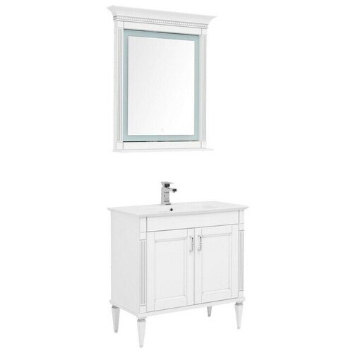 Комплект мебели для ванной Aquanet Селена 90 233126 Белый Серебро