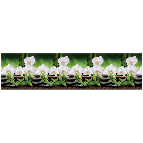 Кухонный фартук Белая орхидея 1000600 мм АБС пластик термоперевод