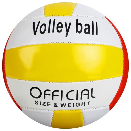Мяч волейбольный, размер 5, PVC, 2 подслоя, машинная сшивка, микс