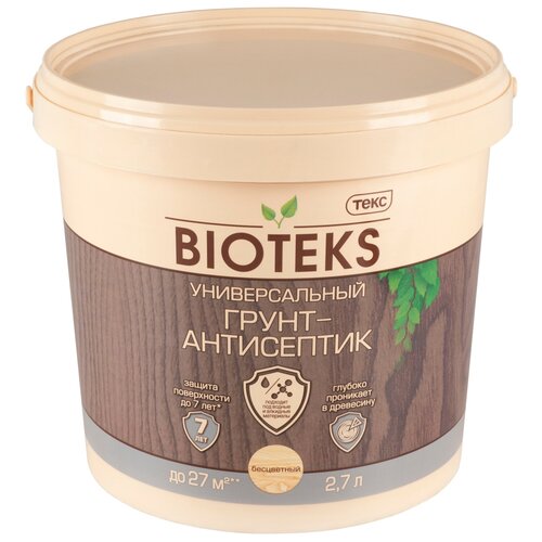 Антисептик Текс Bioteks грунтовочный для дерева бесцветный 0,8 л