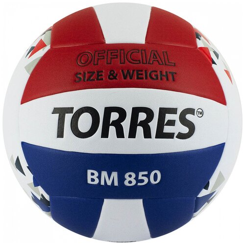 Мяч вол. TORRES BM850 арт.V32025, р.5, синт. кожа ПУ), клееный, бут. кам., белсинкрас 6883869