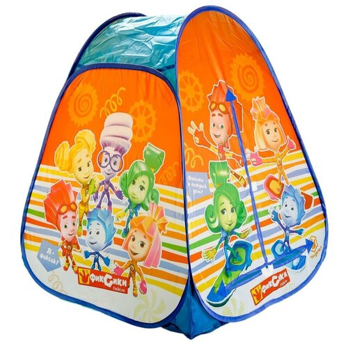 Палатка Играем вместе Фиксики конус в сумке GFAFIX01R оранжевый синий