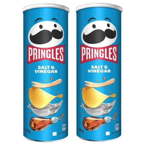 Чипсы Pringles картофельные со вкусом соли и уксуса, 2 упаковки по 165г, Бельгия