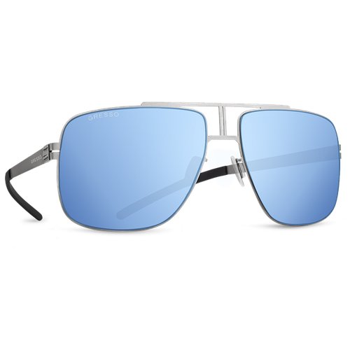 Титановые солнцезащитные очки GRESSO Concord  квадратные  синие