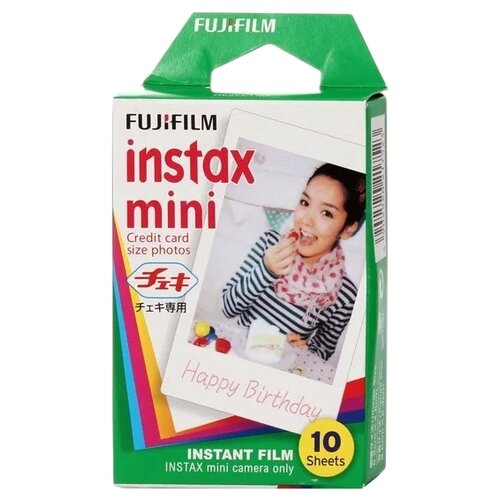 Картридж для моментальной фотографии Fujifilm Instax Mini Glossy, 100 г, 20 шт., белая