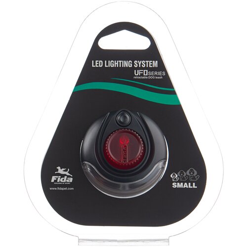 Fida светодиодная лампа для собак мелких пород FID66286 красная с черным корпусом