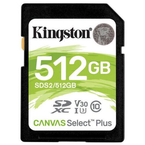Флеш карта SDHC 512GB Class10 Kingston UHSI Canvas Select up to 100MBs SDS2512GB)