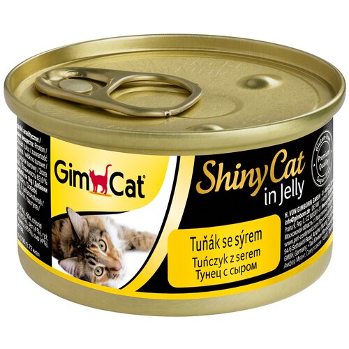 Влажный корм для кошек GimCat ShinyCat Тунец с сыром 12 шт х 70 г