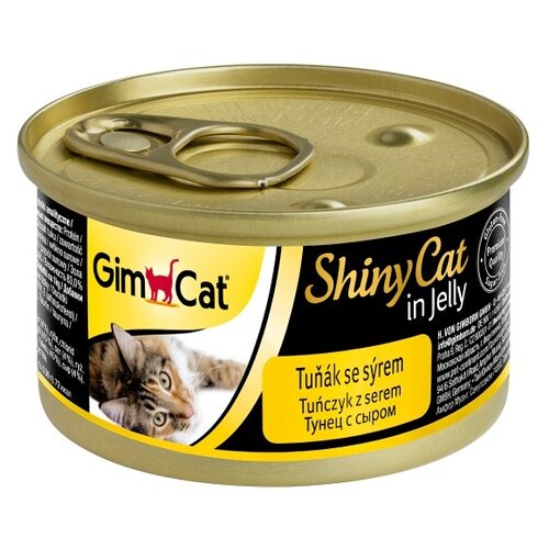 Влажный корм для кошек GimCat ShinyCat Тунец с сыром 24 шт х 70 г