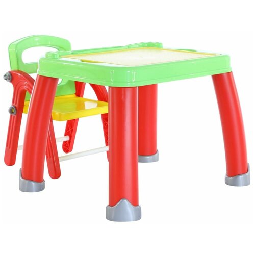 Комплект Palau Toys стол  стул 43023PLS 64x54 см красныйжелтыйзеленый