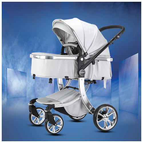 Детская коляска трансформер Luxmom Dalux 608 3 в 1 для новорожденных, с 0 до 3 лет, экокожа 2023