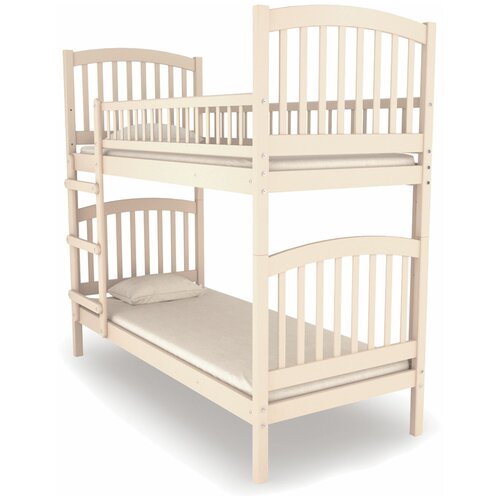 Двухъярусная кровать детская Nuovita Senso Due размер ДхШ 198х93 см спальное место ДхШ 190х80 см цвет sbiancatoотбеленный