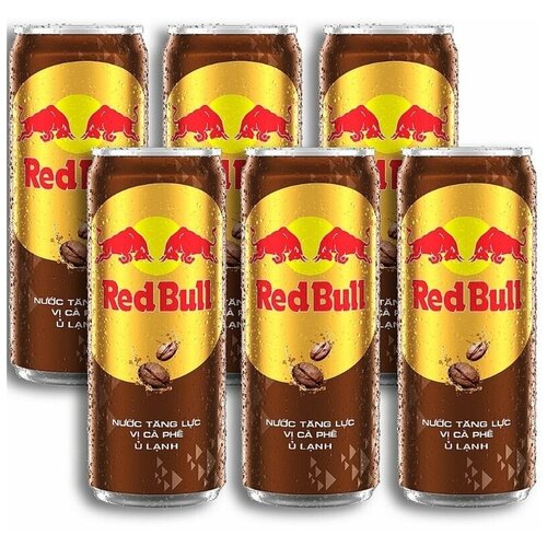 Энергетический напиток Red Bull Coffee со вкусом кофе Вьетнам), 250 мл 6 штук)