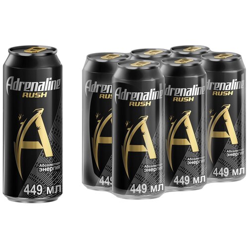 Энергетический напиток Adrenaline Rush 0449 л 6 шт