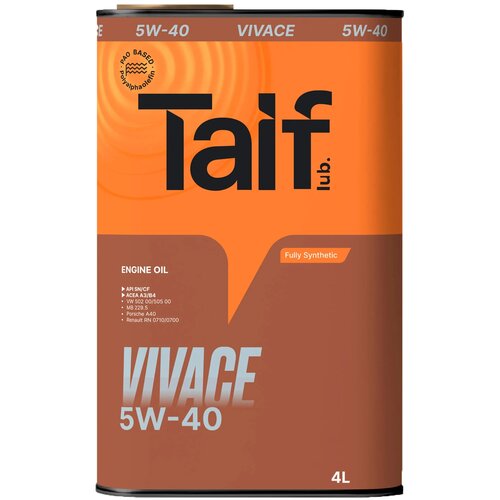Масло моторное TAIF VIVACE 5W40 1L