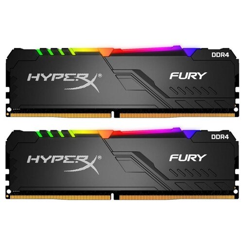 Оперативная память HyperX Fury RGB 16GB 8GBx2 DDR4 3733MHz DIMM 288pin CL19 HX437C19FB3AK216
