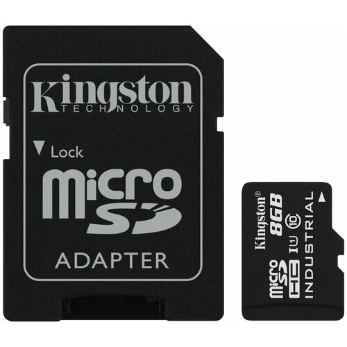 Карта памяти Kingston SDCIT 8 GB чтение 90 MBs запись 20 MBs адаптер на SD черный