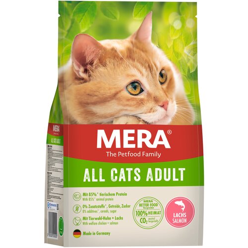 Сухой корм для кошек Mera Adults All Cats Salmon с лососем 10 кг
