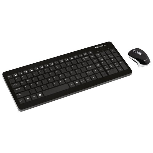 Клавиатура и мышь Canyon CNSHSETW3RU Black USB