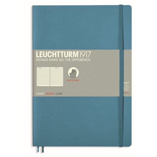 Блокнот Leuchtturm Composition В5, 123 страницы, в линейку, нордический синий