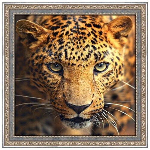 Портрет леопарда, алмазная живопись