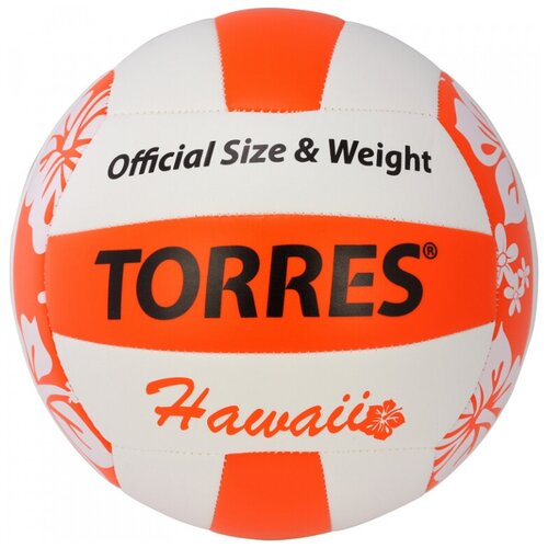 Мяч для пляжного волейбола TORRES Hawaii арт.V32075B, р.5