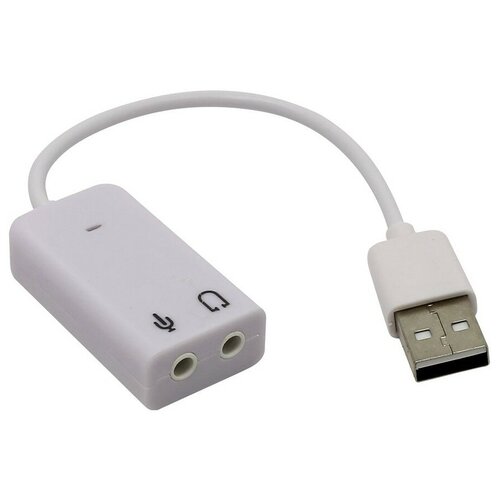 USBадаптер, внешняя звуковая плата, Orient AU01SW, разъемы для наушников и микрофона