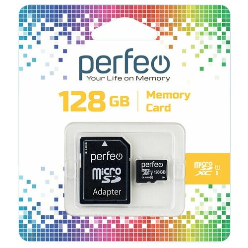 Карта памяти Perfeo microSDXC 128GB HighCapacity Class 10 UHS1