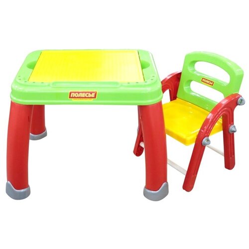 Комплект Palau Toys стол  стул 43023PLS 64x54 см красныйжелтыйзеленый