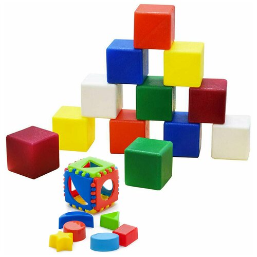 Набор развивающий Игрушка Кубик логический малый арт 400011  Набор Кубики большие 12 дет арт К002