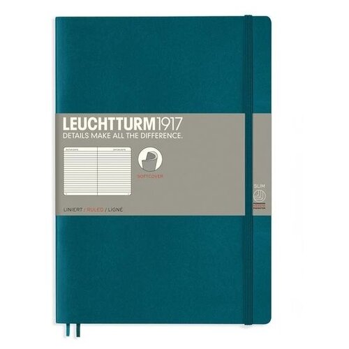 Блокнот Leuchtturm Composition, 61 лист, в линейку, зеленый океан, В5