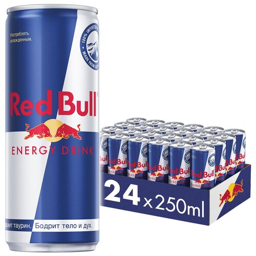 Энергетический напиток Red Bull 025 л 24 шт